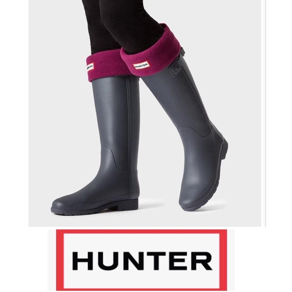 Hunter Boot Socks Violet for Hunter Original Tall Boots Size Medium New With Tag